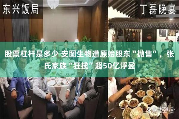 股票杠杆是多少 安图生物遭原始股东“抛售”，张氏家族“狂揽”超50亿浮盈