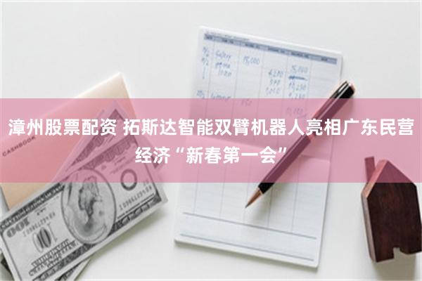 漳州股票配资 拓斯达智能双臂机器人亮相广东民营经济“新春第一会”