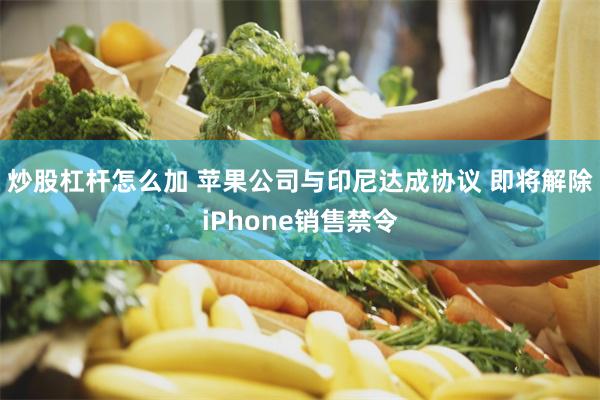 炒股杠杆怎么加 苹果公司与印尼达成协议 即将解除iPhone销售禁令