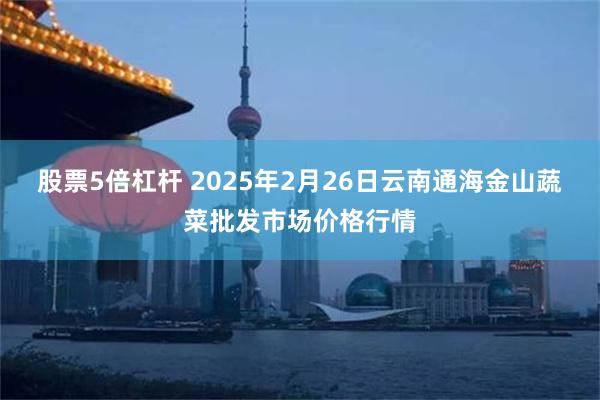 股票5倍杠杆 2025年2月26日云南通海金山蔬菜批发市场价格行情