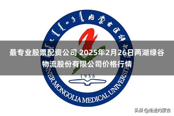 最专业股票配资公司 2025年2月26日两湖绿谷物流股份有限公司价格行情