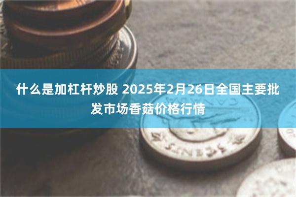 什么是加杠杆炒股 2025年2月26日全国主要批发市场香菇价格行情