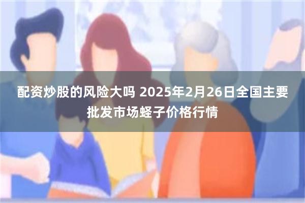 配资炒股的风险大吗 2025年2月26日全国主要批发市场蛏子价格行情