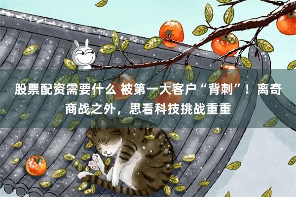 股票配资需要什么 被第一大客户“背刺”！离奇商战之外，思看科技挑战重重