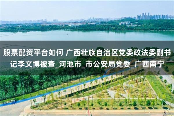 股票配资平台如何 广西壮族自治区党委政法委副书记李文博被查_河池市_市公安局党委_广西南宁
