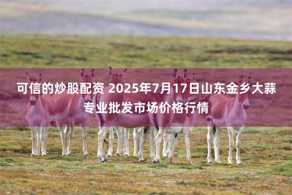 可信的炒股配资 2025年7月17日山东金乡大蒜专业批发市场价格行情