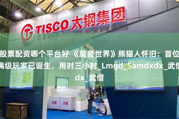 股票配资哪个平台好 《魔兽世界》熊猫人怀旧：首位满级玩家已诞生，用时三小时_Lmgd_Samdxdx_武僧