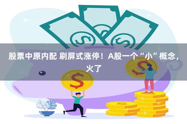 股票中原内配 刷屏式涨停！A股一个“小”概念，火了