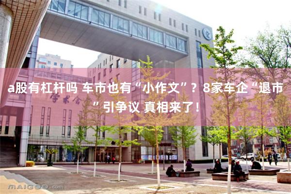 a股有杠杆吗 车市也有“小作文”？8家车企“退市”引争议 真相来了！