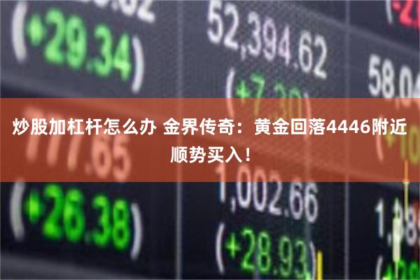 炒股加杠杆怎么办 金界传奇：黄金回落4446附近顺势买入！