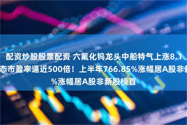 配资炒股股票配资 六氟化钨龙头中船特气上涨8.18%，动态市盈率逼近500倍！上半年766.85%涨幅居A股非新股榜首