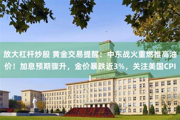 放大杠杆炒股 黄金交易提醒：中东战火重燃推高油价！加息预期骤升，金价暴跌近3%，关注美国CPI