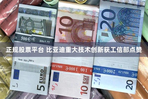 正规股票平台 比亚迪重大技术创新获工信部点赞