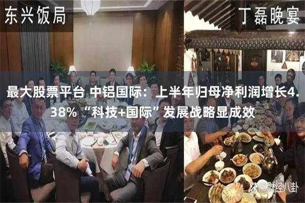 最大股票平台 中铝国际：上半年归母净利润增长4.38% “科技+国际”发展战略显成效