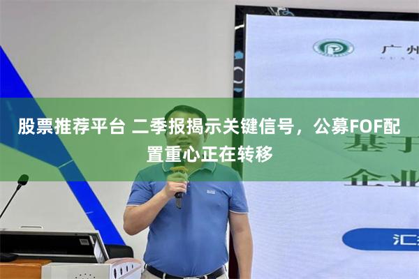 股票推荐平台 二季报揭示关键信号，公募FOF配置重心正在转移