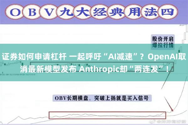 证券如何申请杠杆 一起呼吁“AI减速”？OpenAI取消最新模型发布 Anthropic却“两连发”！